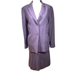 Vintage Pendleton Purple Wool Skirt Suit Women's 16 Blazer Pencil Skirt USA